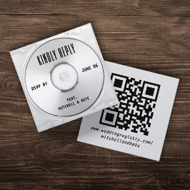Musik-CD-Case-Album-Cover für Hochzeit-QR-Code-UAW Begleitkarte
