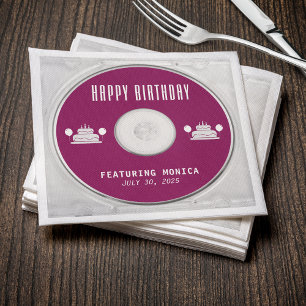 Musik CD Case Album Cover Geburtstagsparty Serviette