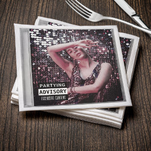 Musik CD Case Album Cover Geburtstagsparty Serviette