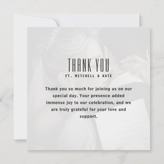 Musik CD Case Album Cover Wedding Dankeskarte (Rückseite)