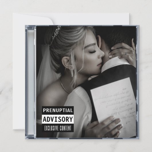 Musik CD Case Album Cover Wedding Dankeskarte (Vorderseite)