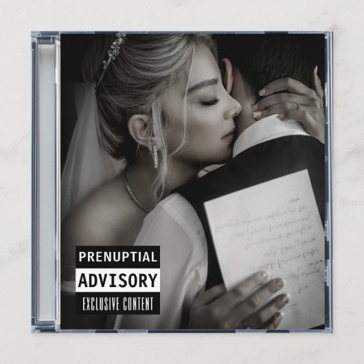 Musik CD Case Album Cover Wedding Menükarte (Vorderseite)