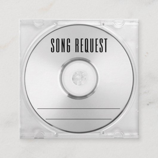 Musik-CD-Case-Song-Anfrage Begleitkarte (Vorderseite)