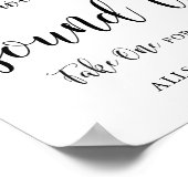 Musik-CD-Gastgeschenk Hochzeit-Signatur für Weddin Poster (Ecke)