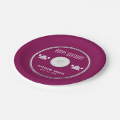 Musik-CD Geburtstagsfeier Pappteller (Schrägansicht)