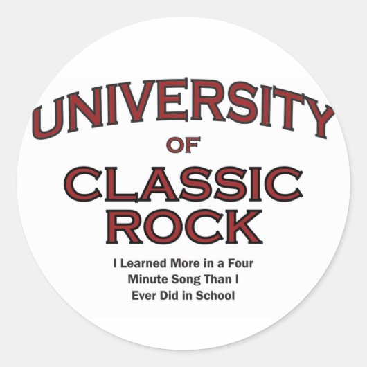 MUSIK-CLASSIC ROCK RUNDER AUFKLEBER (Vorderseite)