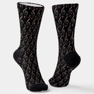 Musik Clef in Rainbow Socken