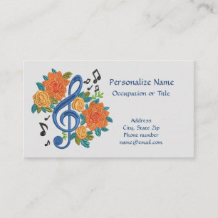 Musik Clef Nov Musical Song Tance Musiker Visitenkarte