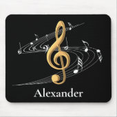 Musik Clef Ristorante della Carrà Personalisiert Mousepad (Vorne)