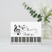 Musik Dankeskarte (Stehend Vorderseite)