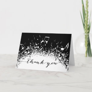 Musik dankt Ihnen Schwarz-Weiß-Explosion Dankeskarte