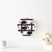 Musik-Dekor-Musiker-musikalische Runde Wanduhr (Zuhause)