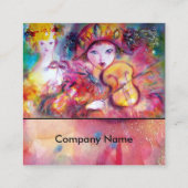 Musik, Dekoration, Theaterkünstler Quadratische Visitenkarte (Rückseite)