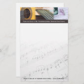 Musik denkt mit Gitarre Briefpapier (Vorne/Hinten)