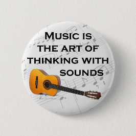 Musik denkt mit Gitarre Button