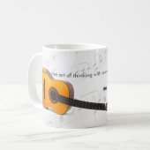 Musik denkt mit Gitarre Kaffeetasse (Vorderseite Links)