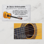 Musik denkt mit Klanginformationen für Gitarrenleh Visitenkarte (Vorne/Hinten)