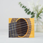 Musik denkt mit solider Gitarre Postkarte (Stehend Vorderseite)
