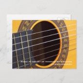 Musik denkt mit solider Gitarre Postkarte (Vorne/Hinten)