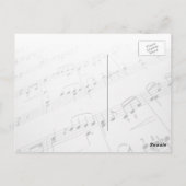 Musik denkt mit solider Gitarre Postkarte (Rückseite)