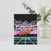 Musik der 80er Jahre Postkarte (Stehend Vorderseite)