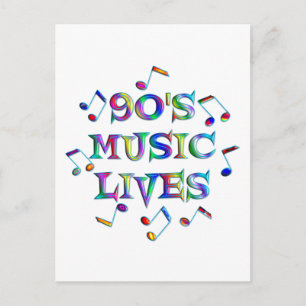 Musik der 90er Jahre Postkarte