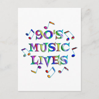 Musik der 90er Jahre Postkarte