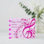 Musik der Liebe Postkarte (Stehend Vorderseite)