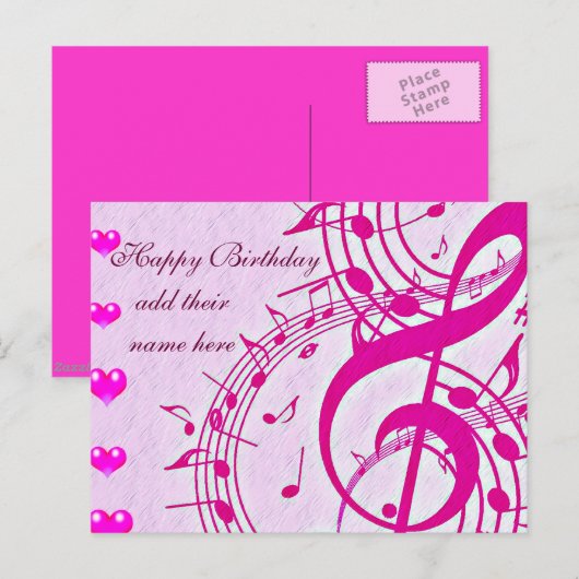 Musik der Liebe Postkarte (Vorne/Hinten)