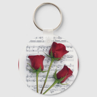 Musik der Rose Schlüsselanhänger