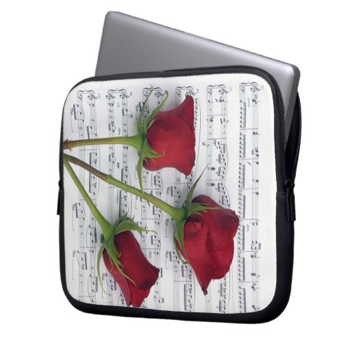Musik der Rosen Laptopschutzhülle (Vorderseite Links)