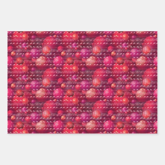 Musik der Spheres-Geschenkwrap, Rot Geschenkpapier Set (Vorderseite)
