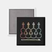 Musik der Violine Magnet (Vorderseite/Rückseite)