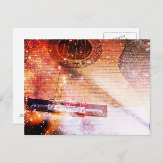 Musik der Weltpostkarte Postkarte (Vorne/Hinten)