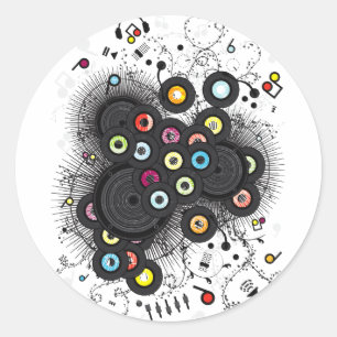 Musik des 20. Jahrhunderts Runder Aufkleber