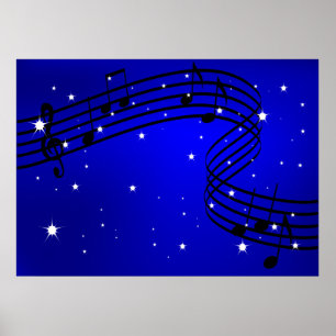 Musik des Nachtposters Poster