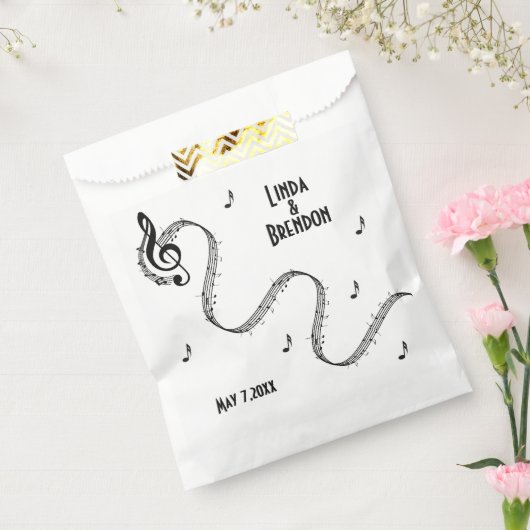 Musik-Design-Veranstaltung / Hochzeitskalligrafie Geschenktütchen (Versiegelt)