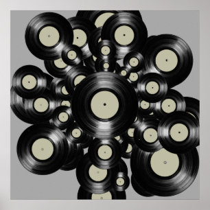 Musik-Design Vinyl-Platten Poster