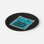 Musik, die den Himmel über die Frequenz berührt Pappteller (Schrägansicht)