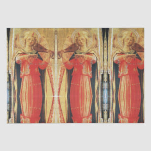 MUSIK, die ENGEL IN ROT UND GOLDweihnachten MACHT Seidenpapier