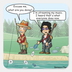 Musik, die lustige quadratische Aufkleber des