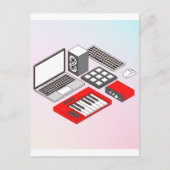 Musik-Dj-Ausrüstung Postkarte (Vorderseite)