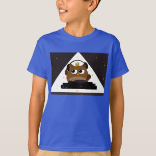 Musik DJ-Eulen-Entwurf - Kinder 3/4 Hülse T - T-Shirt