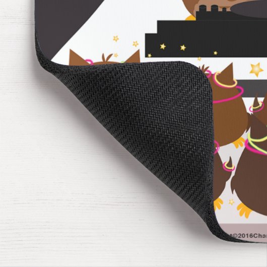 Musik DJ-Eulen-Entwurf - Mousepad (Ecke)