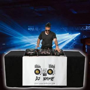 Musik-DJ-Geschäft-Plattenteller-Tischläufer-Banner Wandteppich