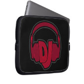 Musik-DJ-Kopfhörer Laptopschutzhülle (Vorne Rechts)