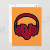 Musik-DJ-Kopfhörer Postkarte (Vorne/Hinten)