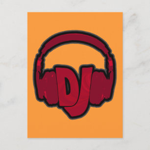 Musik-DJ-Kopfhörer Postkarte