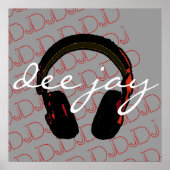Musik-DJ-Kopfhörerdekor Poster (Vorne)