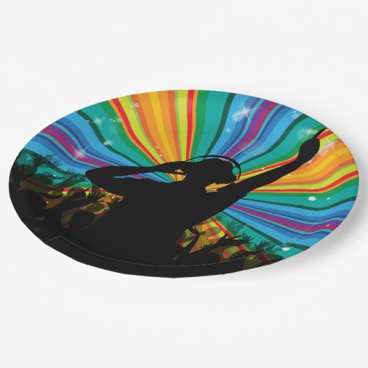 Musik DJ-PapierTeller Pappteller (Schrägansicht)